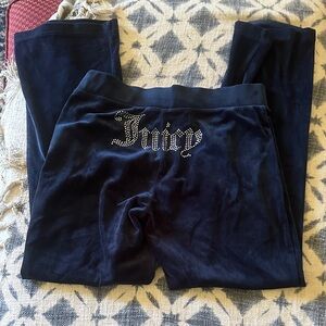 Juicy Couture Navy Velour Pants size medium